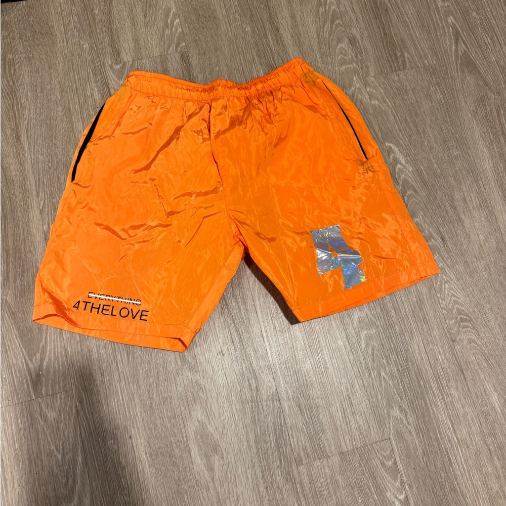 ATHELOVE Bright Orange Reflective Swim Shorts